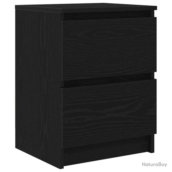 Meuble TV multifonction avec grand espace de rangement 40 x 35 x 54 cm en bois d'ing�nierie noir 02