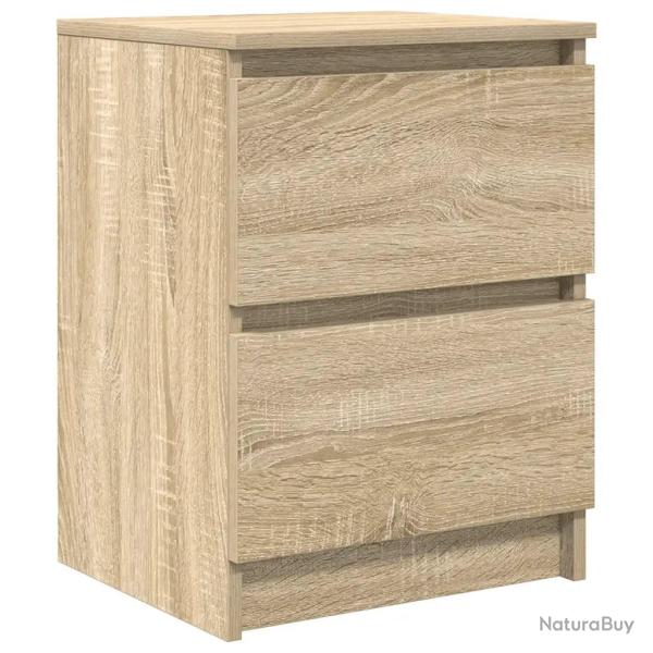 Meuble TV moderne avec grande capacit� de rangement 40 x 35 x 54 cm en bois d'ing�nierie ch�ne sono