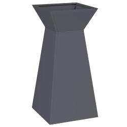 Jardini&egrave;re &agrave; pilier ext&eacute;rieure moderne durable 35 x 35 x 73 cm en plastique anthracite 02_0052400