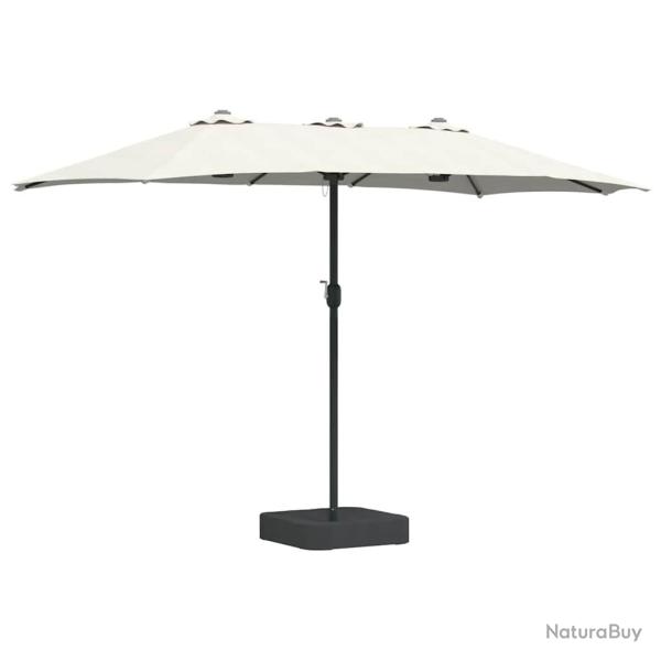 Parasol de jardin pliable moderne 385 x 209 x 244 cm usage ext�rieur style �pur� en polyester sable