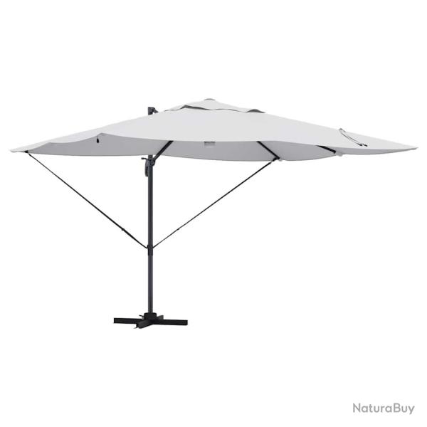 Parasol d�port� inclinable 351 x 250 x 253 cm usage ext�rieur ambiance cosy en polyester sable 02_0