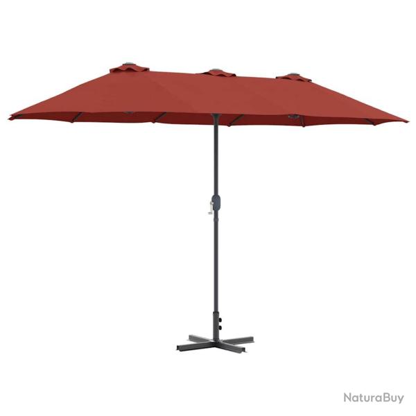 Parasol de jardin pliant moderne 370 x 197 x 239 cm pratique durable ambiance contemporaine en poly