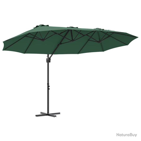 Parasol inclinable design moderne ext�rieur 372 x 198 x 243 cm en polyester vert 02_0058748