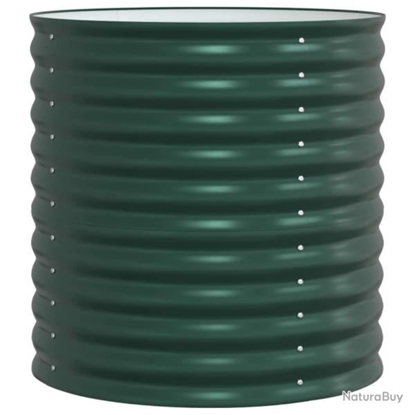Jardini�re sur�lev�e moderne ext�rieure 80 x 80 x 81 cm design �pur� chic en acier vert 02_0058906
