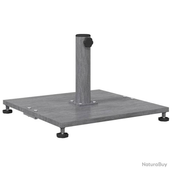 Base de parasol carr� pratique stable 45 x 45 x 31 cm en acier aspect bois gris fonc� 02_0058922
