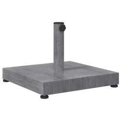 Base de parasol carr&eacute;e moderne jardin terrasse 45 x 45 x 31,5 cm stabilit&eacute; robuste en acier gris fo