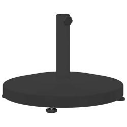 Base de parasol ronde moderne ext&eacute;rieure 48 x 48 x 32 cm anti-UV pratique en acier noir 02_0058937