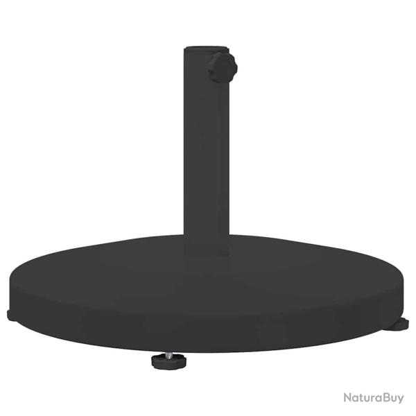 Base de parasol ronde moderne ext�rieure 48 x 48 x 32 cm anti-UV pratique en acier noir 02_0058937