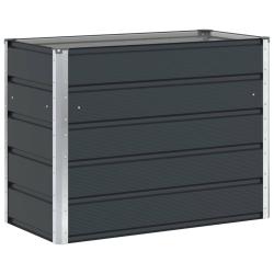 Jardini&egrave;re moderne 100 x 50 x 77 cm pour jardin terrasse design industriel en acier galvanis&eacute; anthr