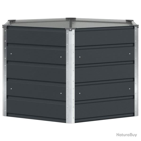 Jardini�re hexagonale moderne ext�rieure 129 x 129 x 75 cm en acier anthracite 02_0059217