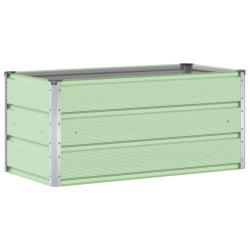 Jardini&egrave;re moderne 100 x 50 x 45 cm style industriel pour jardin terrasse en acier galvanis&eacute; vert p
