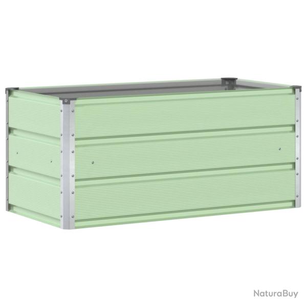 Jardini�re moderne 100 x 50 x 45 cm style industriel pour jardin terrasse en acier galvanis� vert p