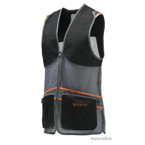 Gilet Beretta Full Mesh - Noir/Gris / 3XL / Droitier