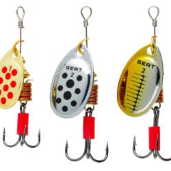 Kit Leurres SRT Cuillers Tournantes Spoony Special Truite Par 3 n&deg;1 et n&deg;2