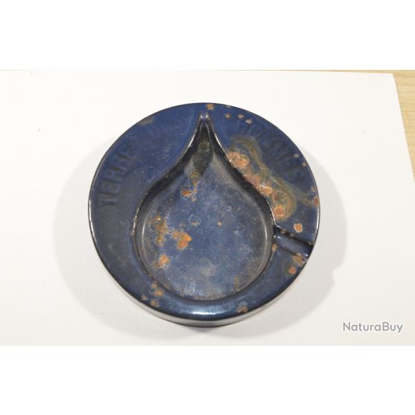 Cendrier publicitaire en Fonte �maille bleu Terres des Hommes 1960/1980 vintage (15)