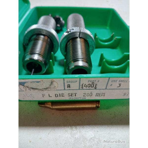 JEU D'OUTIL RCBS 280 REMINGTON AVEC SHELL HOLDER