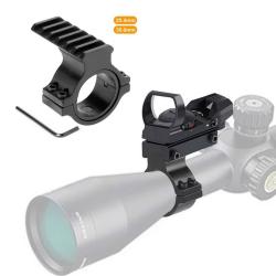Embase Rail picatinny pour montage sur optique de vis&eacute;e 25,4mm et 30mm