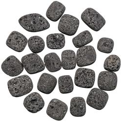 Pierres roul&eacute;es pierre de lave - 1.5 &agrave; 2.5 cm - Lot de 4