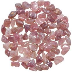 Pierres roul&eacute;es quartz rose lavande - 1.5 &agrave; 2 cm - 50 grammes