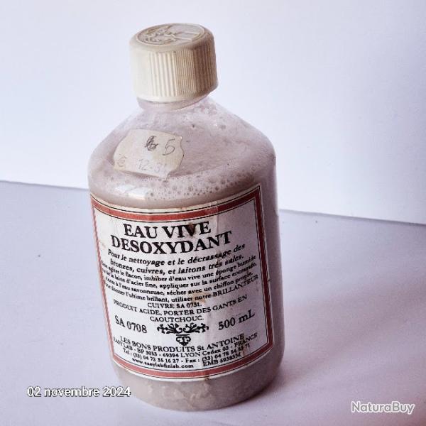 D�soxydant pour nettoyage et le d�crassage des bronzes, cuivres, et laitons tr�s sales