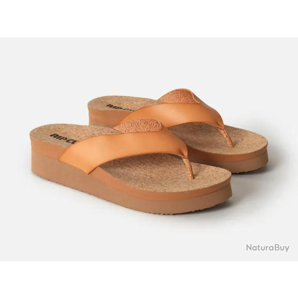 Tongs Rip Curl Femme "Sandy Bloom Open Toe" 39 Marron