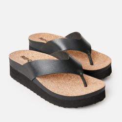 Tongs Plateforme Femme Rip Curl Sandy Bloom Open Toe Noir