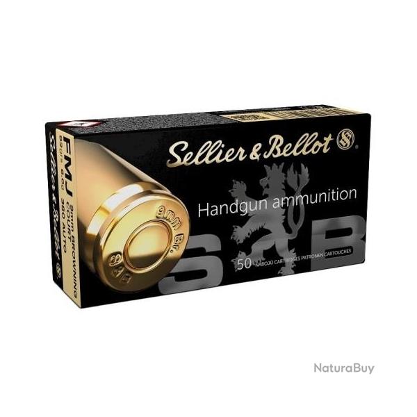 Munitions SELLIER&BELLOT cal.9browning court 380 auto fmj 92gr 6g par 250