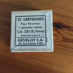 Boite cartouche a blanc gevelot 320 bulldog