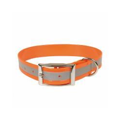 COLLIER BIOTHANE 25MM REFLECHISSANT ORANGE