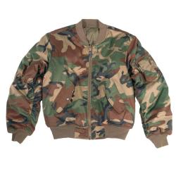 Op&eacute; Tactique !! Blouson MA1 Bombers Mil-Tec Woodland Taille 2XL