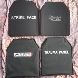 Lot Gilet pare balles, plaques balistiques NIJ 3A MILITECH, plaques anti trauma NO CASUALTY