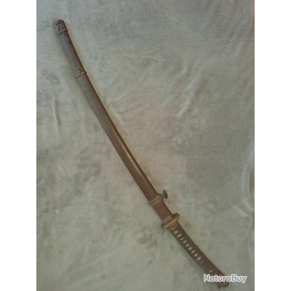 Monture sabre militaire  Japonais  koshirae  shingunto katana  WW2 Japon