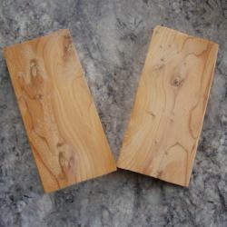 PLAQUETTES EN IF_02 (11x55x120) POUR PLAQUETTES DE CROSSE MANCHES DE COUTEAUX OU AUTRE