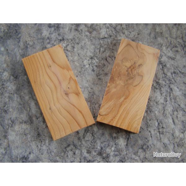 PLAQUETTES EN IF_03 (11x57x120) POUR PLAQUETTES DE CROSSE MANCHES DE COUTEAUX OU AUTRE