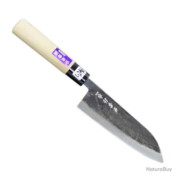 Couteau japonais Santoku Kanetsune s�rie Mukashi-Nagarano