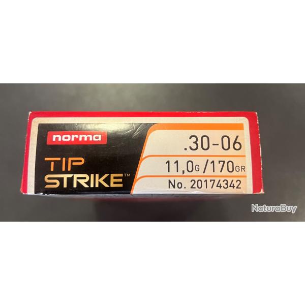 Balles NORMA TIP STRIKE 30-06 11g 170gr boite de 20