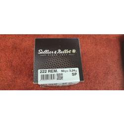 100 BALLES SELLIER&BELLOT - 222 REM - SP - 50GRS