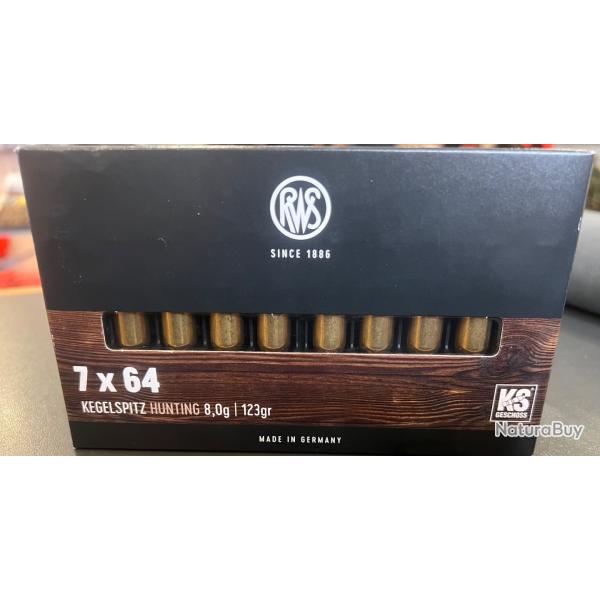 Balles RWS KS 7x64 123gr 8g bo�te de 20