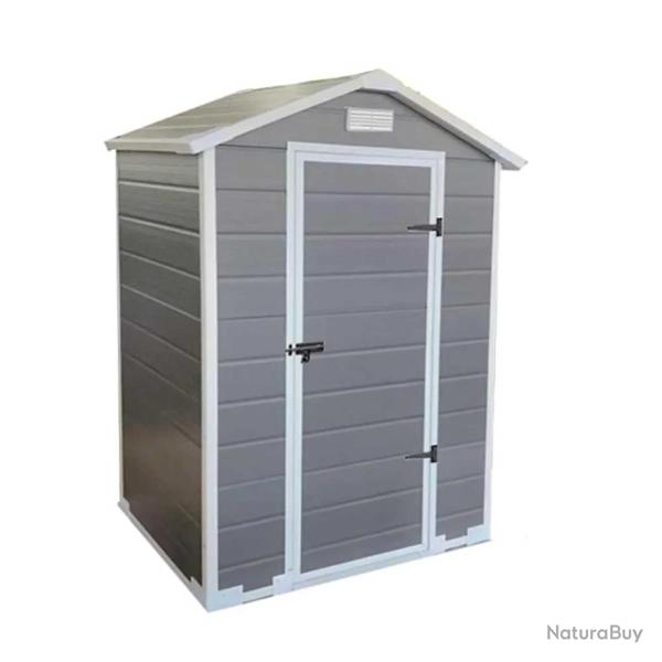 Abri de jardin Lys en plastique hauteur 196 cm - 1 porte 1,20m�