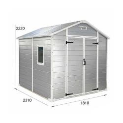 Abri de jardin Lys en plastique hauteur 222 cm - 2 portes 4,18m&sup2;