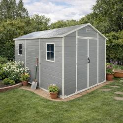 Abri de jardin Lys en plastique hauteur 230 cm - 2 portes 6,88m&sup2;
