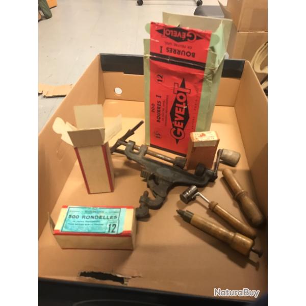Lot rechargement cal 12 ancien