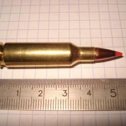 une cartouche de 224 valkyrie pour collection de marque hornady ogive V MAX