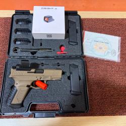 PISTOLET DERYA DY9 FDE OPTIC READY CAL.9X19 + POINT ROUGE OSIGHT - OCCASION TRES PROPRE