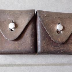 1951 Cartouchi&egrave;re en cuir Arm&eacute;e Suisse pour fusil ou carabine Schmidt Rubin