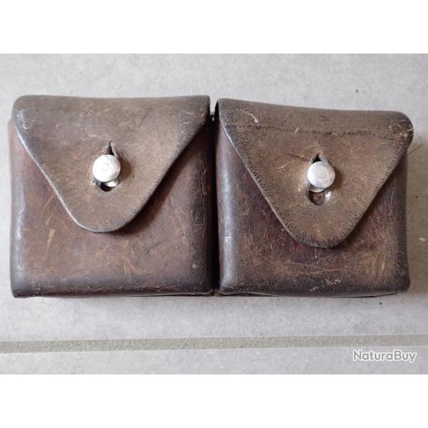 1951 Cartouchi�re en cuir Arm�e Suisse pour fusil ou carabine Schmidt Rubin