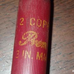 Douille F&eacute;d&eacute;ral en plastique Bordeaux &eacute;crit jaune "2 copper 2" - calibre 12 - chambr&eacute; en 76mm