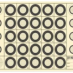 Lot de 10 cibles BENCHREST 22 HUNTER 42 X 29,7 CM