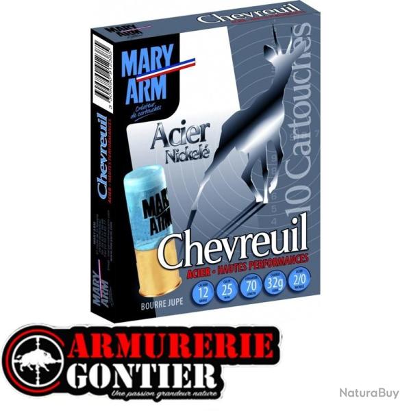 cartouches Maryarm Chevreuil Avier 12/70 - 32g acier nickel�
