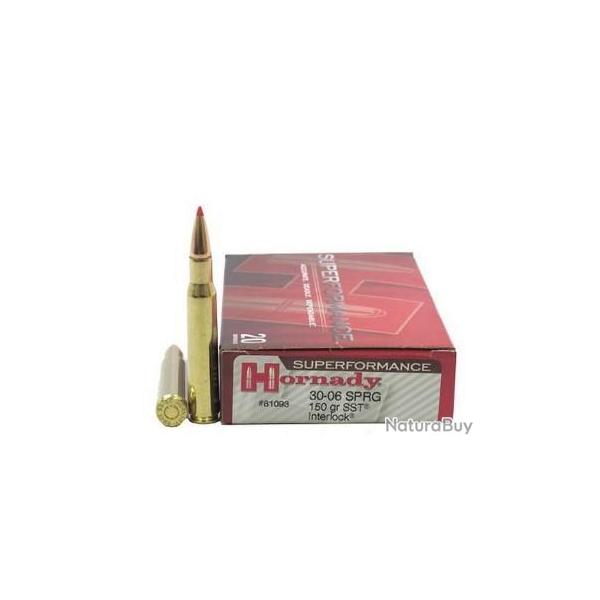 Munitions HORNADY cal.30-06 150gr sst superformance par 20